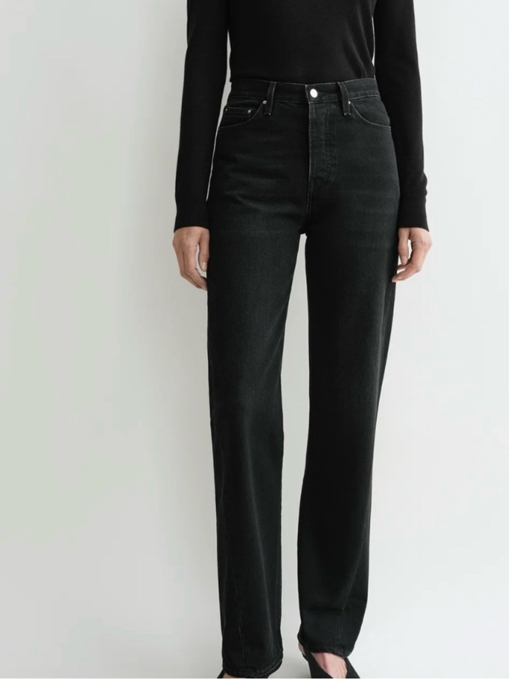 TOTEME Twisted Seam Full Length Jeans in Faded Black Size 27/30 NWOT